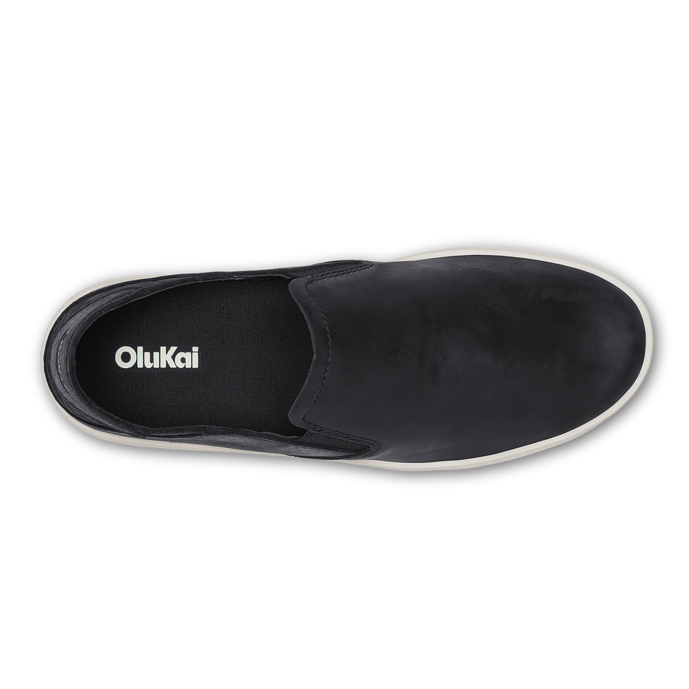 OluKai Women | Pehuea Leather - Onyx / Onyx