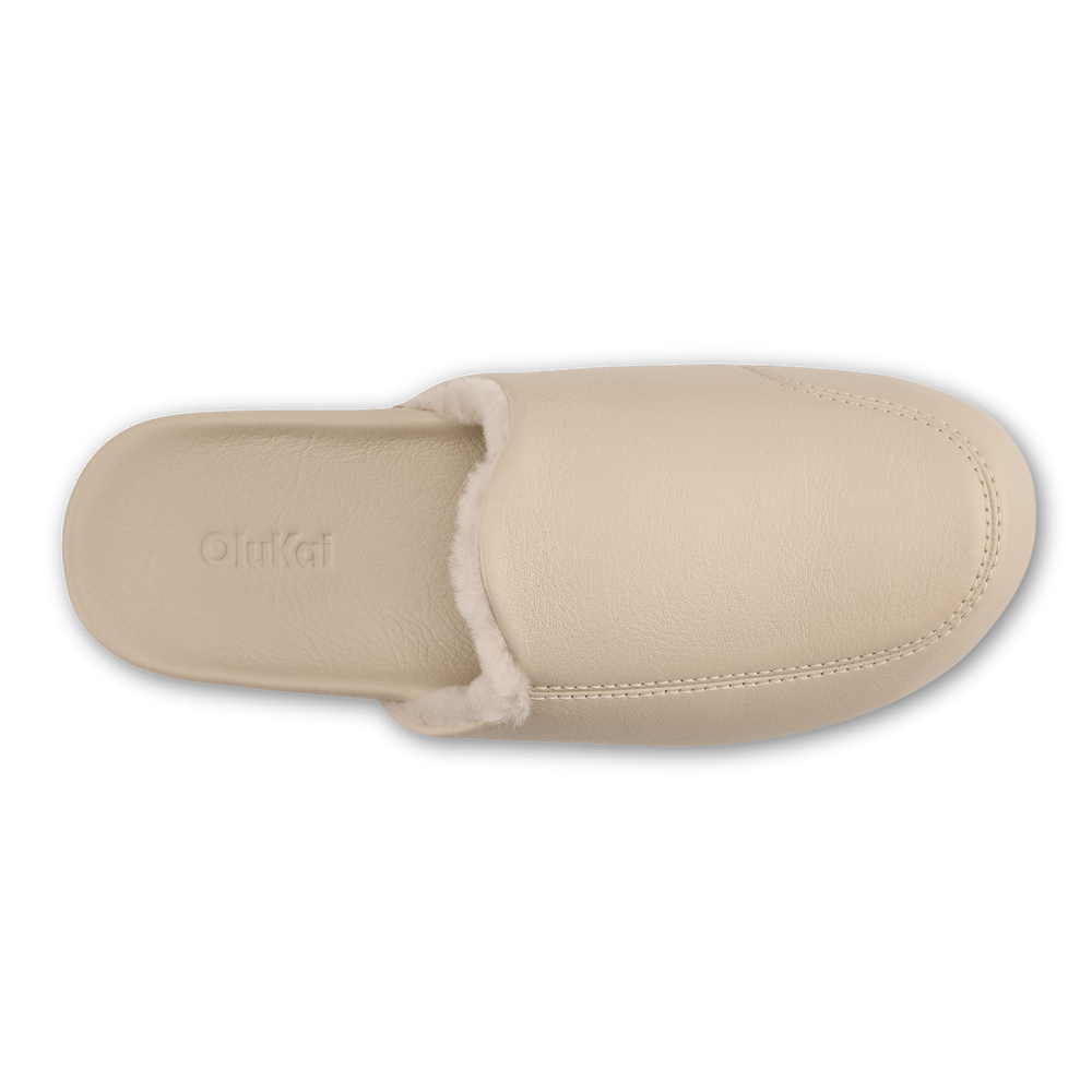OluKai Women | Kōnea Women’s Leather Slipper Mules - Bone