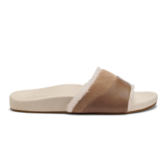 OluKai Women | Hō‘ala Slide Women’s Slide Slipper Sandals - Tan / Puka