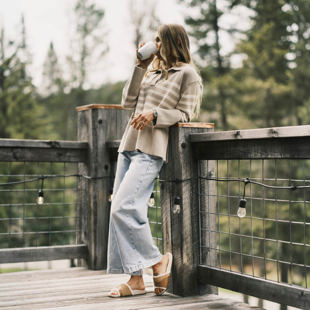 OluKai Women | Hō‘ala Slide Women’s Slide Slipper Sandals - Tan / Puka