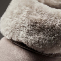 OluKai Women | Ku‘i Women’s Fuzzy Slip-On Slippers - Fog