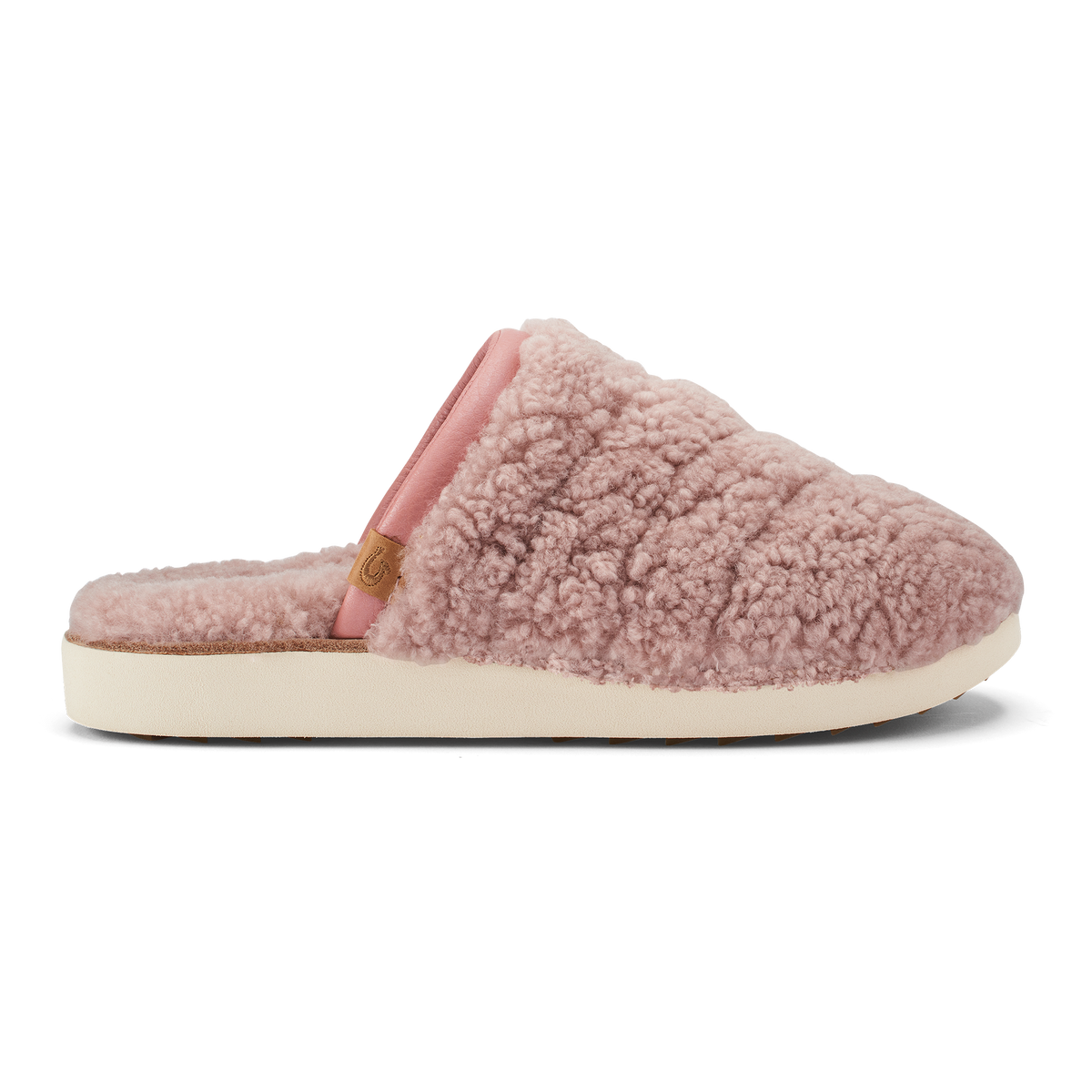 OluKai Women | Pūpū Mua Women’s Shearling Mule Slipper - Pink Sea Salt