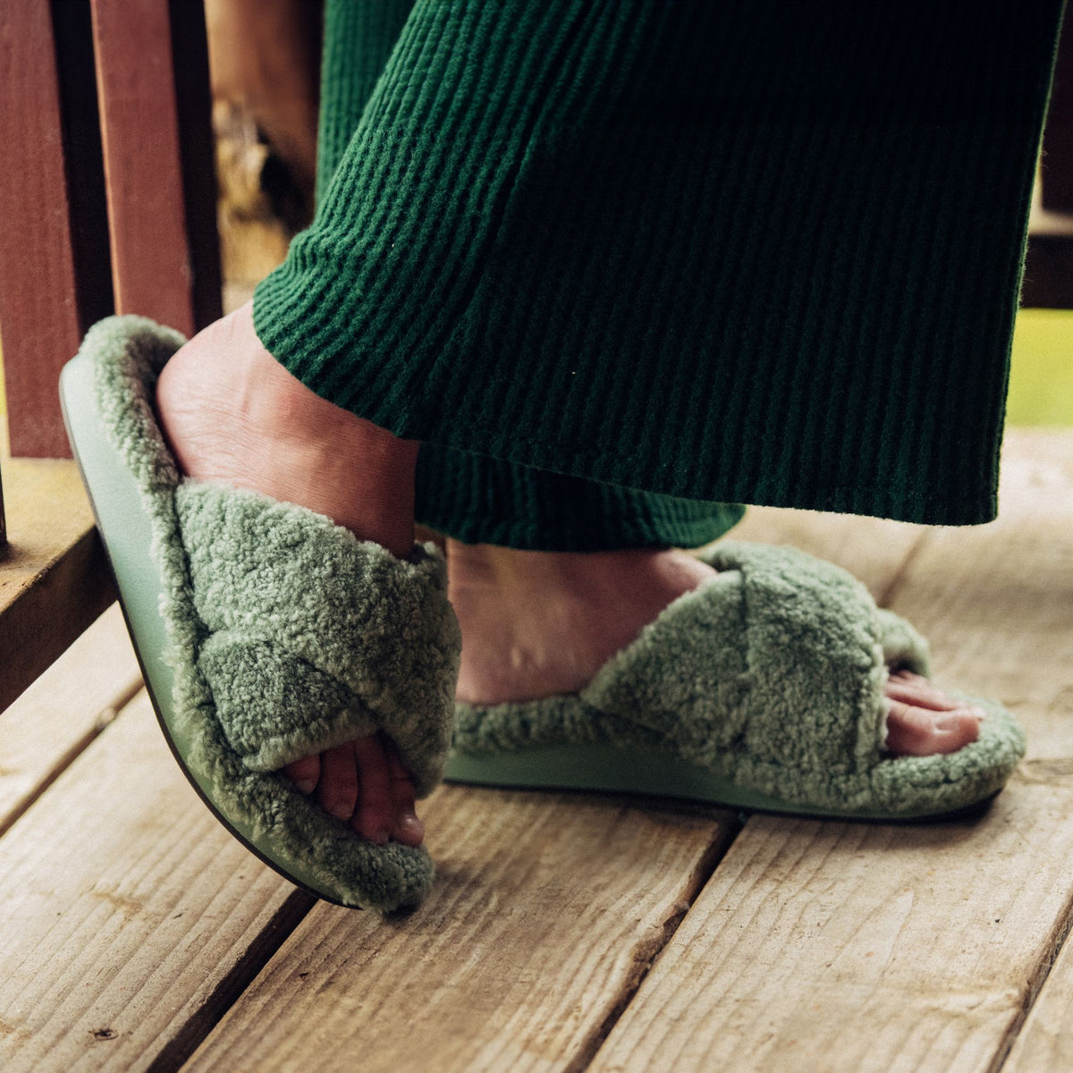 OluKai Women | Hila Heu Women’s Slide Slipper Sandals - Muted Green