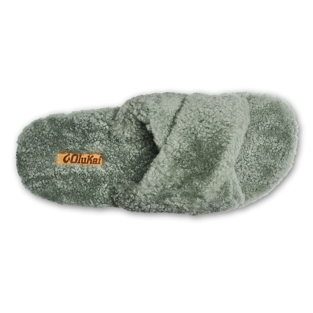 OluKai Women | Hila Heu Women’s Slide Slipper Sandals - Muted Green
