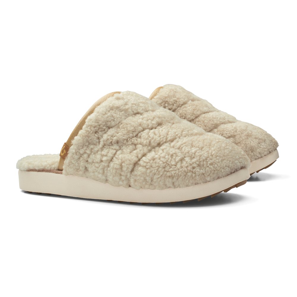 OluKai Women | Pūpū Mua Women’s Shearling Mule Slipper - Tapa