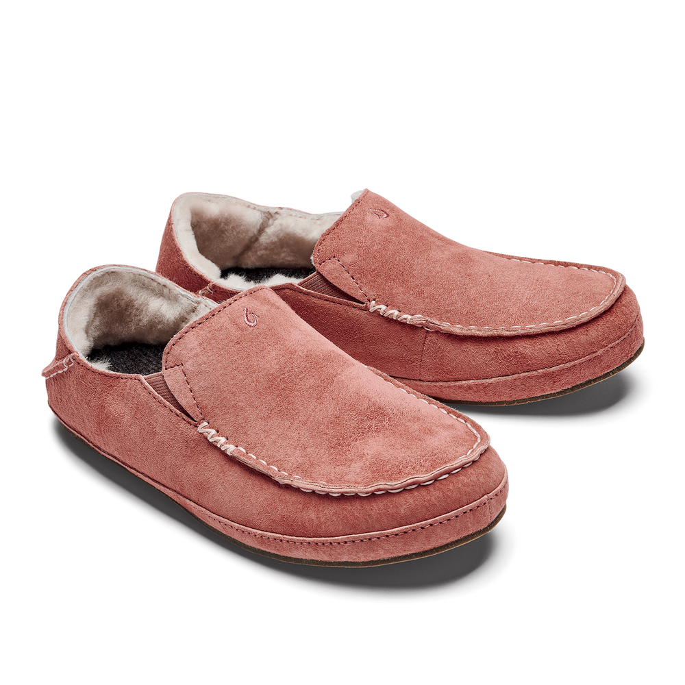 OluKai Women | Nohea Women's Leather Slippers - Cedarwood