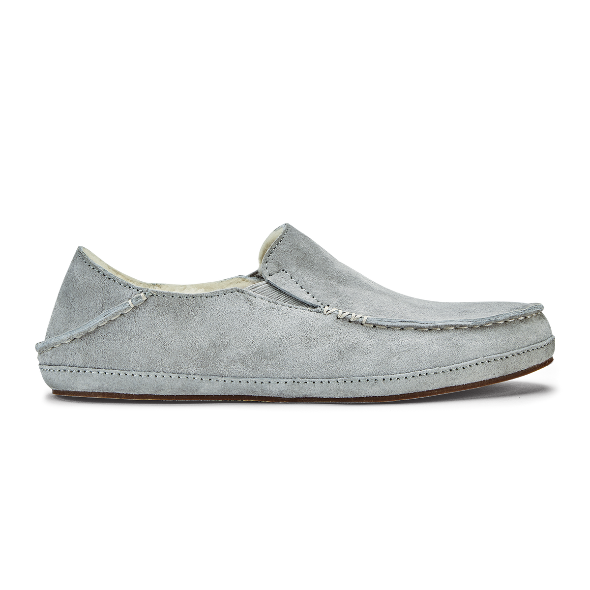 OluKai Women | Nohea Women's Leather Slippers - Pale Grey