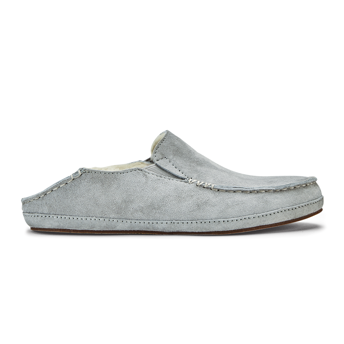OluKai Women | Nohea Women's Leather Slippers - Pale Grey