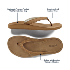 OluKai Women | Southshore Women’s Waterproof Leather Sandals - Toffee