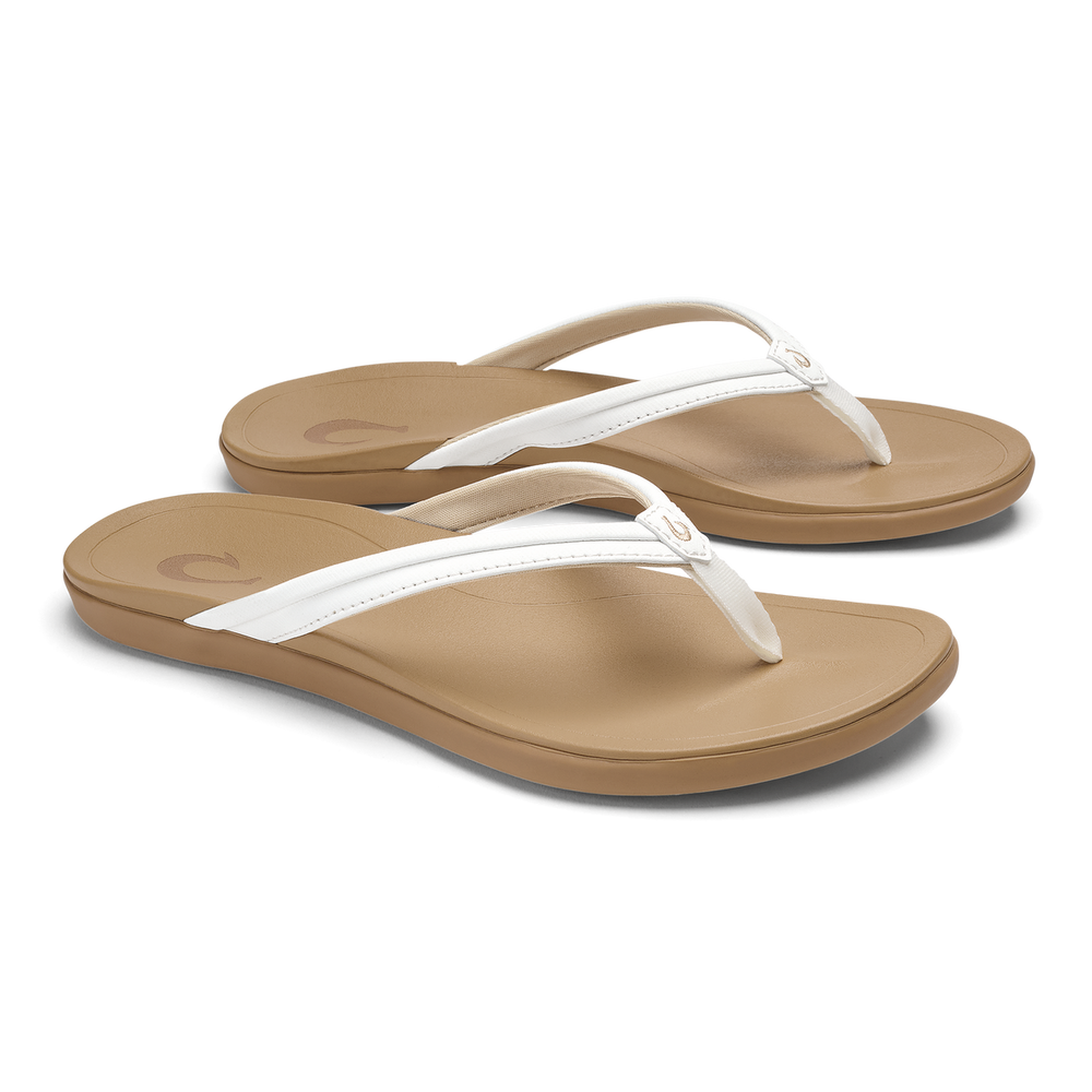 OluKai Women|New Arrivals | Ho‘opio Malua - Bright White / Warm Sand