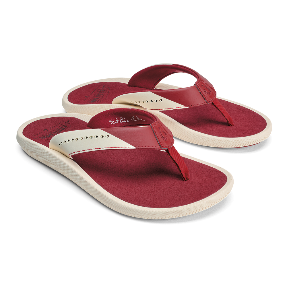 OluKai Women | Ulele - Off White / Deep Red