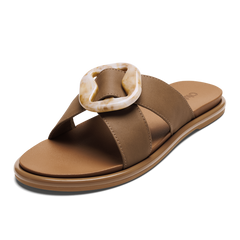 OluKai Women | La‘i Slide Women’s Slide Beach Sandals - Tan