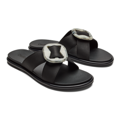 OluKai Women | La‘i Slide Women’s Slide Beach Sandals - Lava Rock