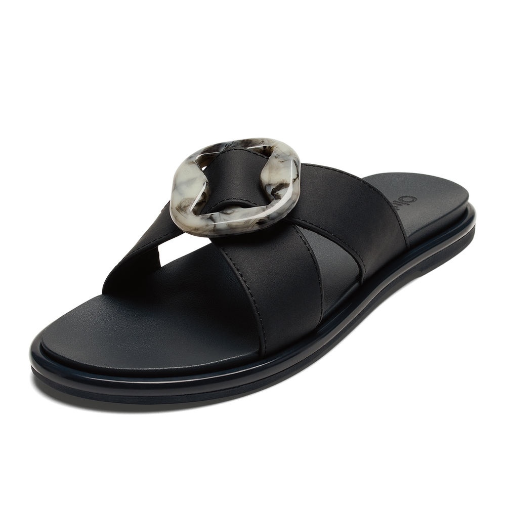 OluKai Women | La‘i Slide Women’s Slide Beach Sandals - Lava Rock