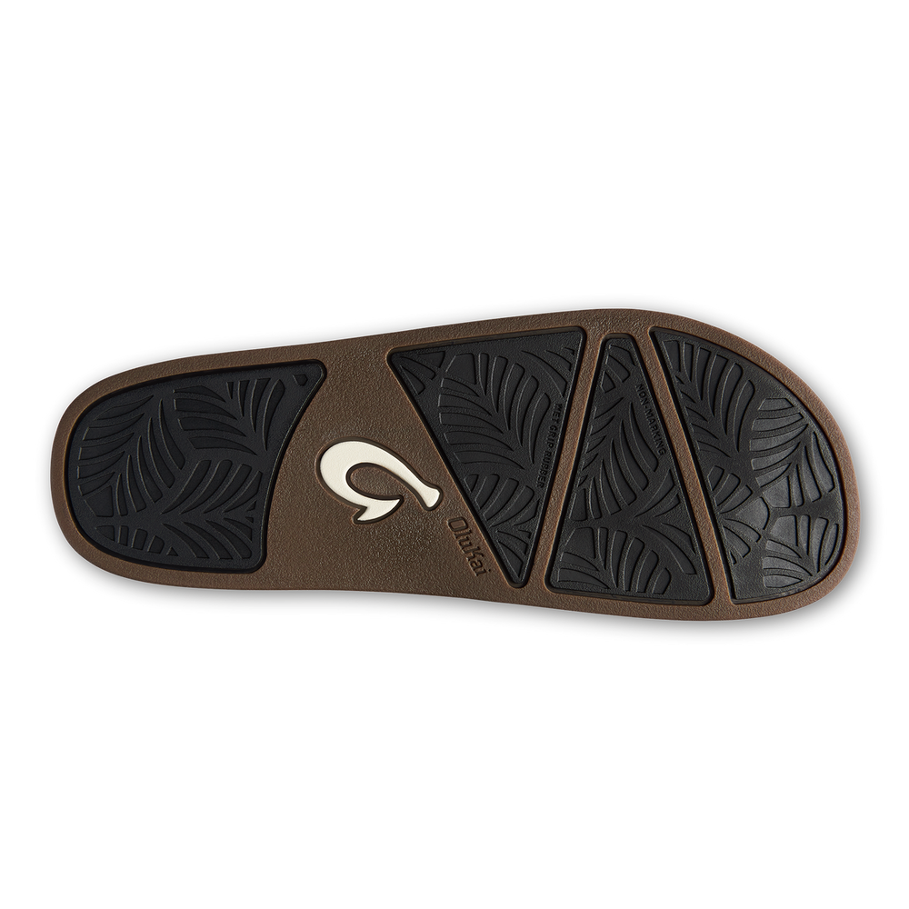 OluKai Women | Kāmola Women’s Leather Slide Sandals - Black