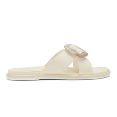 OluKai Women | La‘i Slide Women’s Slide Beach Sandals - White Sand