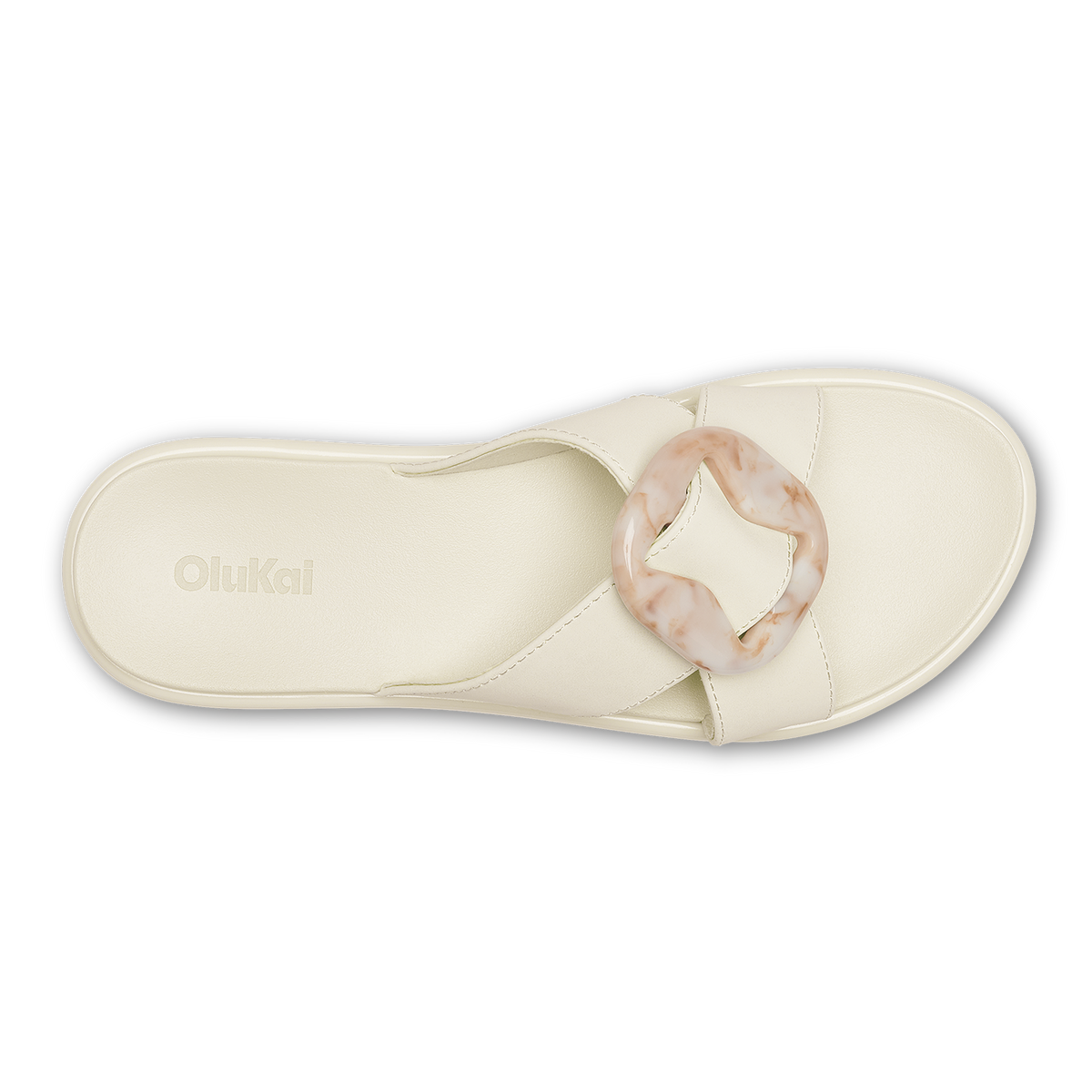 OluKai Women | La‘i Slide Women’s Slide Beach Sandals - White Sand