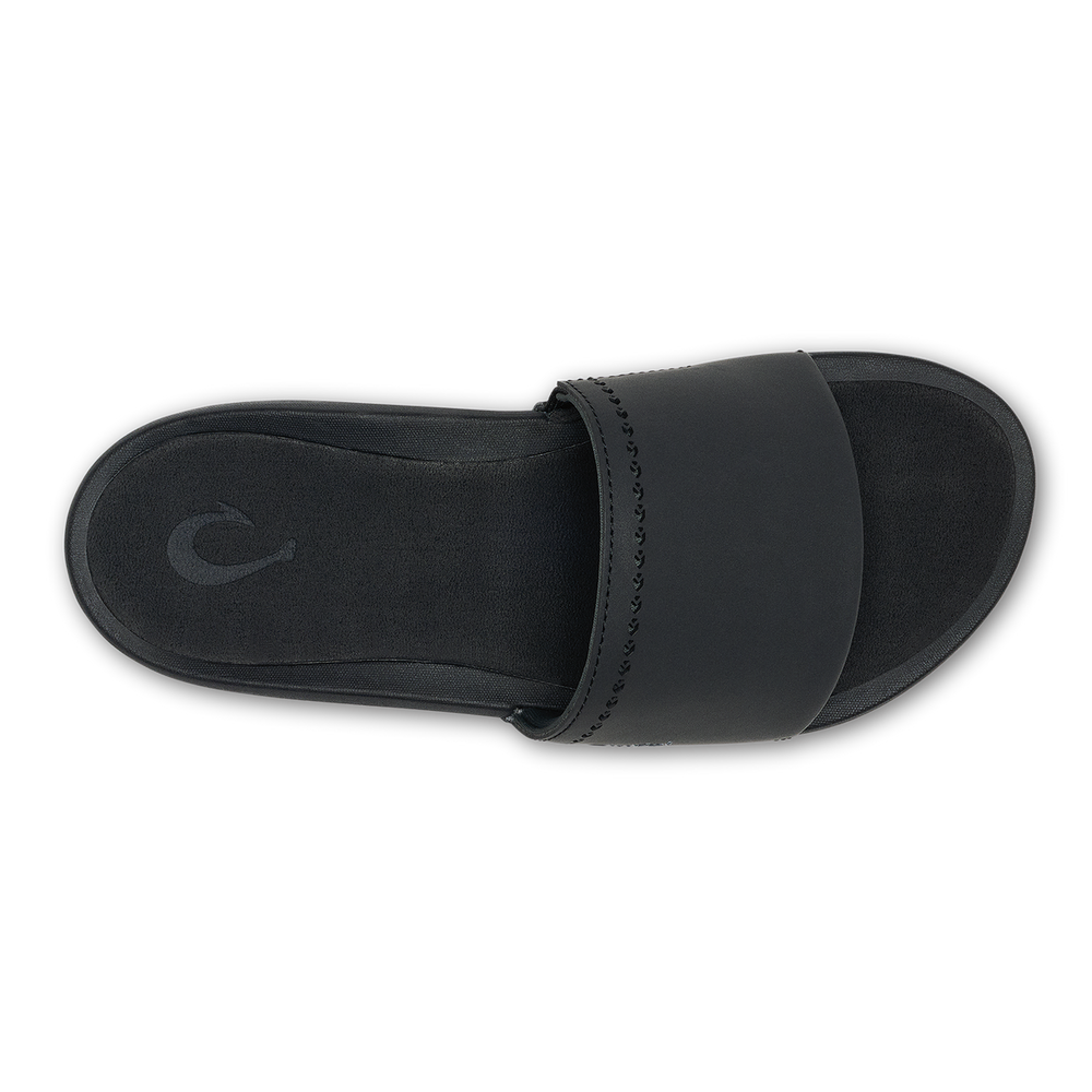 OluKai Women|New Arrivals | Ulele Slide - Black / Black