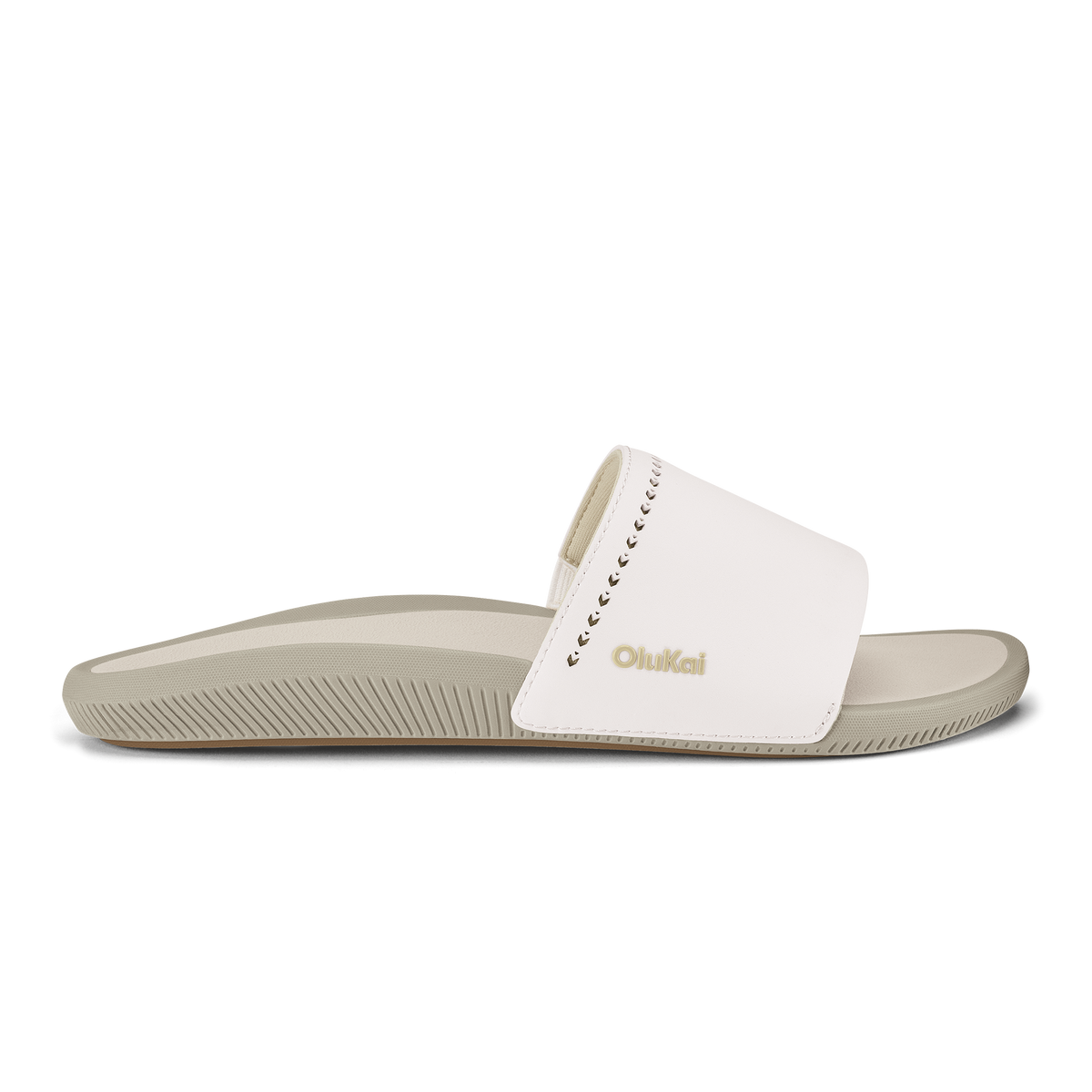 OluKai Women|New Arrivals | Ulele Slide - Bright White / Tapa