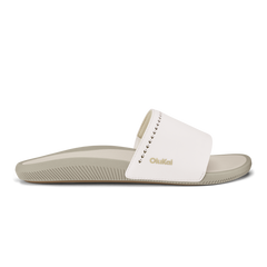 OluKai Women|New Arrivals | Ulele Slide - Bright White / Tapa