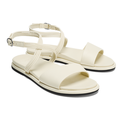 OluKai Women | Tiare Wrap Women’s Leather Sandals - White Sand