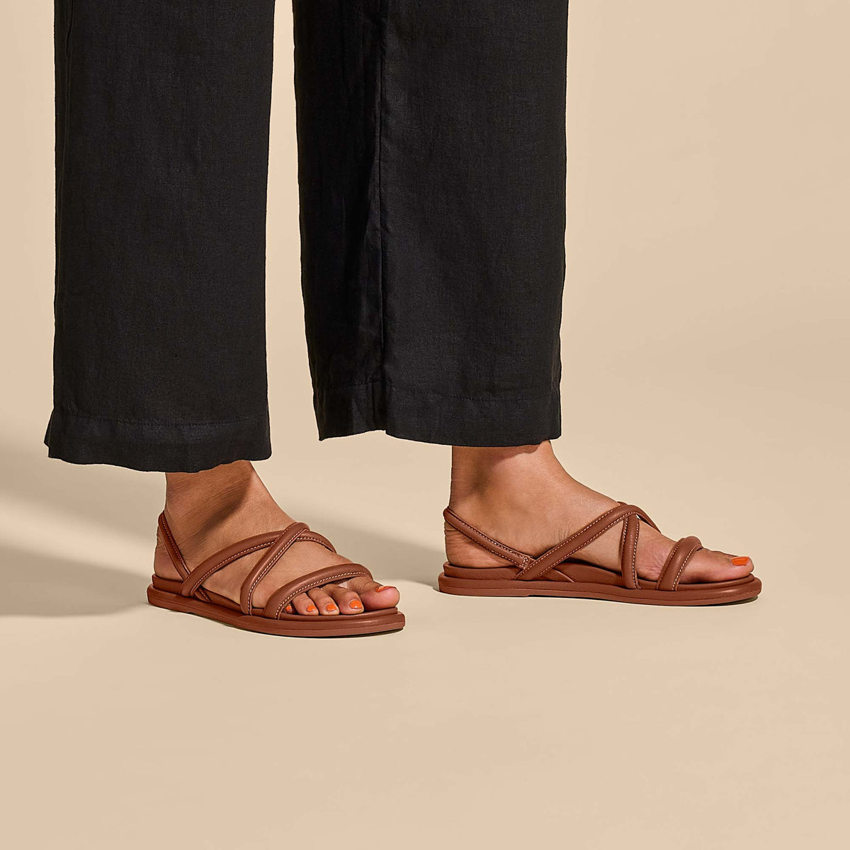 OluKai Women | Tiare Strappy Women’s Leather Sandals - Fox