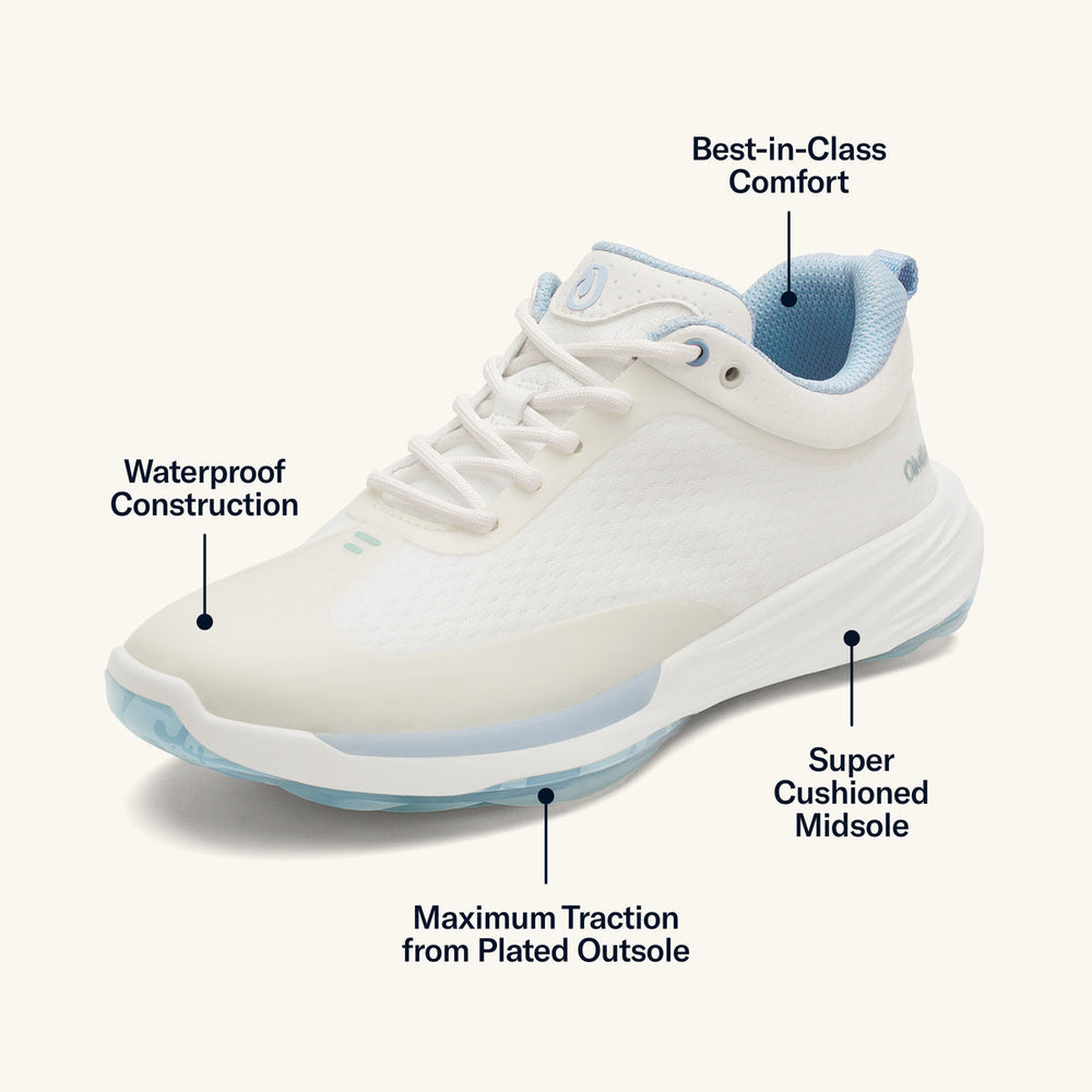 OluKai Women | Mākena Women’s Waterproof Golf Shoes - Bright White