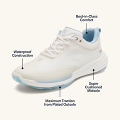 OluKai Women | Mākena Women’s Waterproof Golf Shoes - Bright White